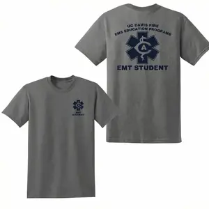 EMT Student Training T-Shirt, UC Davis Star of Life Graphic, PulseWear Educational Graphic Shirt for Paramedic Students & Trainees, Gift for EMS Learners & Medical School Worker