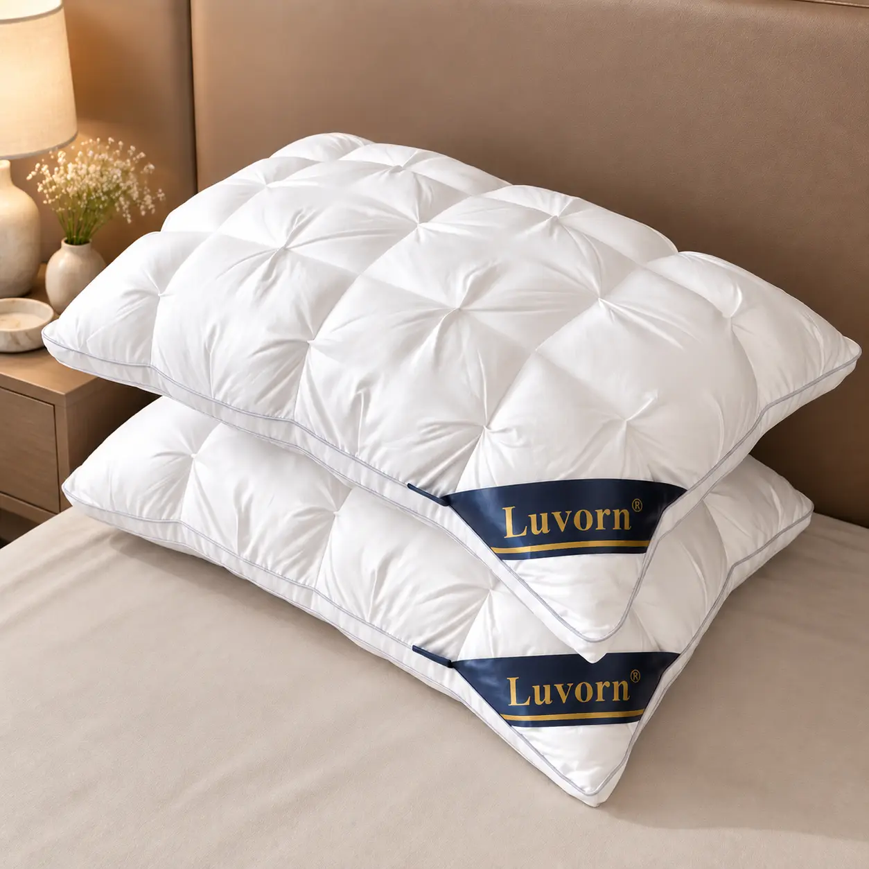 2-Pack / 4-Pack Hotel Collection Down Alternative Bed Pillows, Soft & Fluffy with Gentle Support for Side, Back & Stomach Sleepers