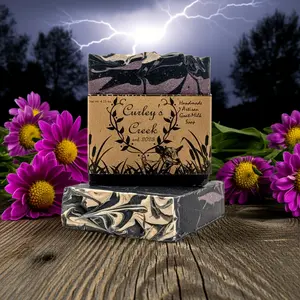 🌩️ Stormy Nights | Goat Milk Soap | Handmade Natural Skincare | Dark Floral & Patchouli | Curley’s Creek