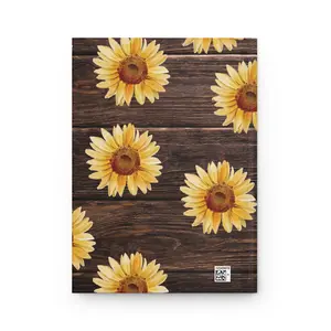Sunflower Hardcover Journal, Floral Writing Notebook, Gift for Writers, Personalized Journal, Floral Diary for Women