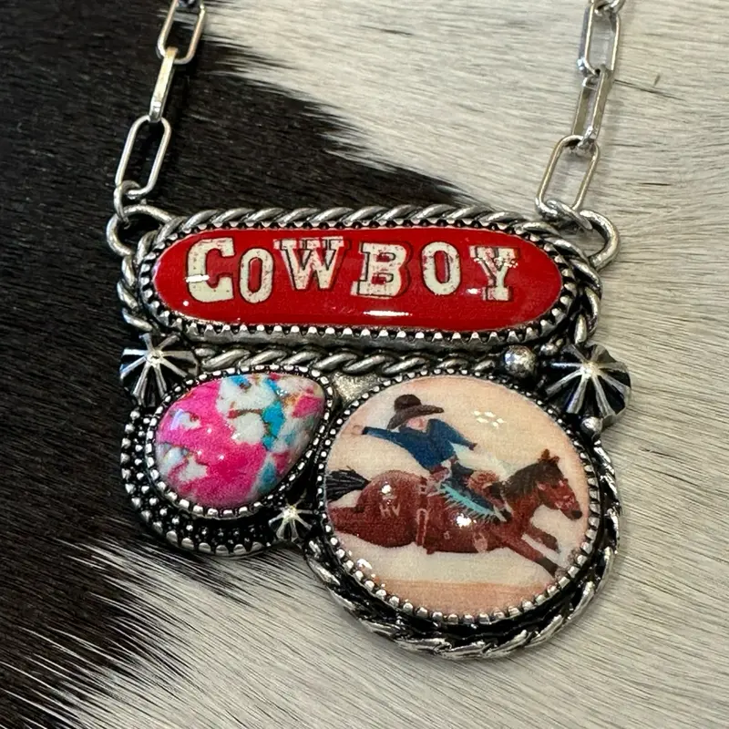 Western cowboy rodeo necklace