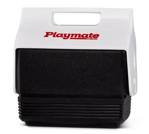 Igloo Playmate Mini Cooler, 4 QT Capacity, Holds 6 Cans, Black, Insulated Hard Side Lunchbox Cooler Keeps Your Lunch Cold