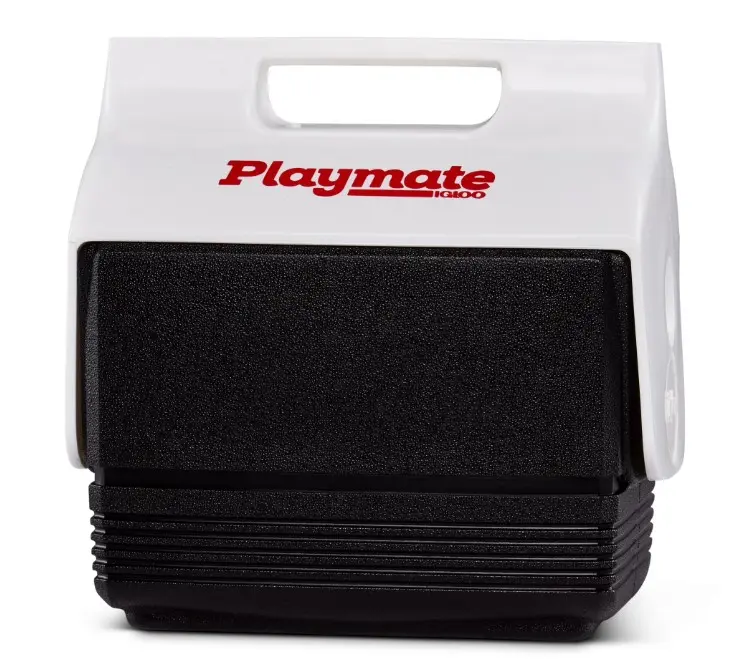 Igloo Playmate Mini Cooler, 4 QT Capacity, Holds 6 Cans, Black, Insulated Hard Side Lunchbox Cooler Keeps Your Lunch Cold