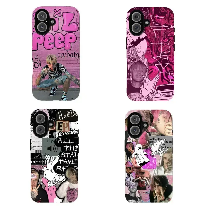 Lil Peep Collage Phone Case – Grunge Music Aesthetic Design | Protective Cover for iPhone 11–17 | Trendy Gift for Music Fans, Him & Her | Stylish Phone Accessories