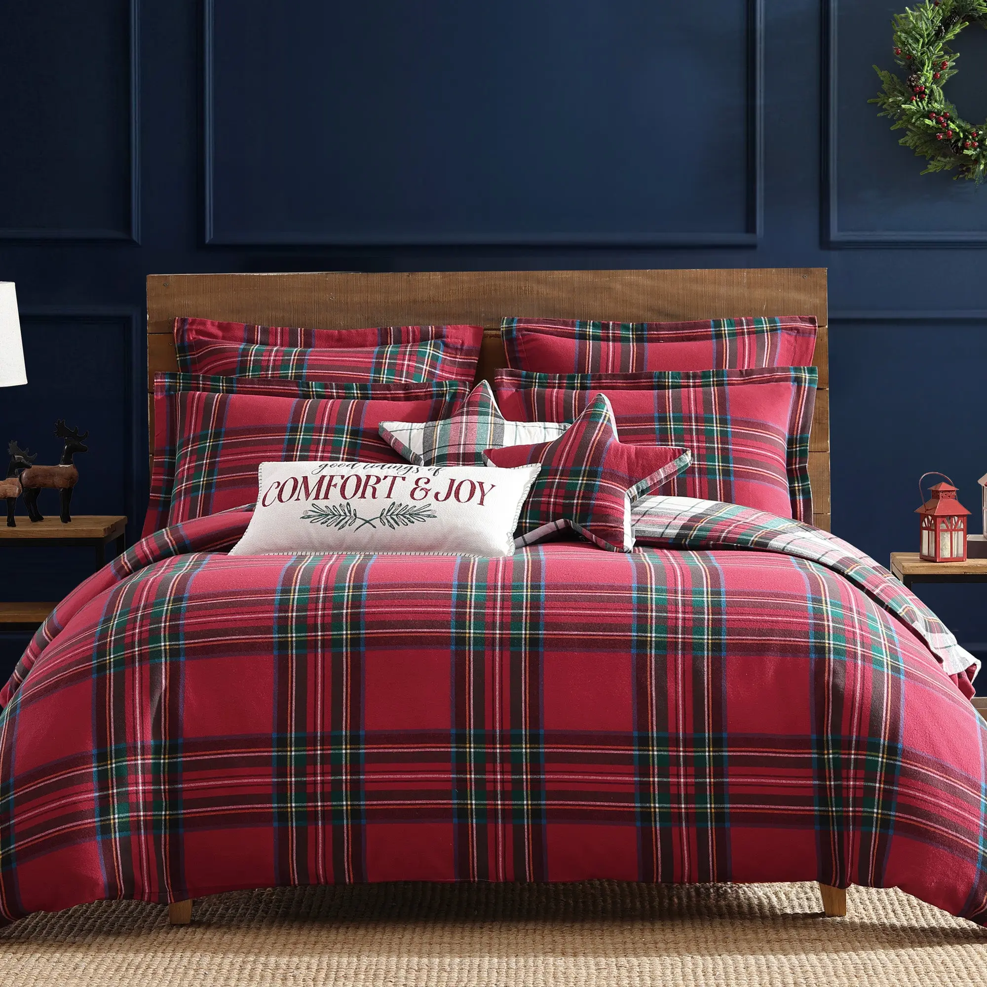 Spencer Plaid Flannel Comforter Set