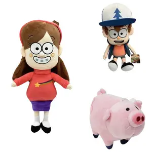 Disney Gravity Falls Plush Toy Dipper and Mabel Cartoon Figure Soft Stuffed Home Decor Game Pillow Dolls For Kids Birthday Chris