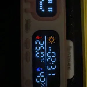 ATUMAN MOODA Smart Temperature & Humidity Clock - Retro Pixel Display Indoor Temperature Monitor for Bedroom Interior, Home Improvement Smart Home Health Companion