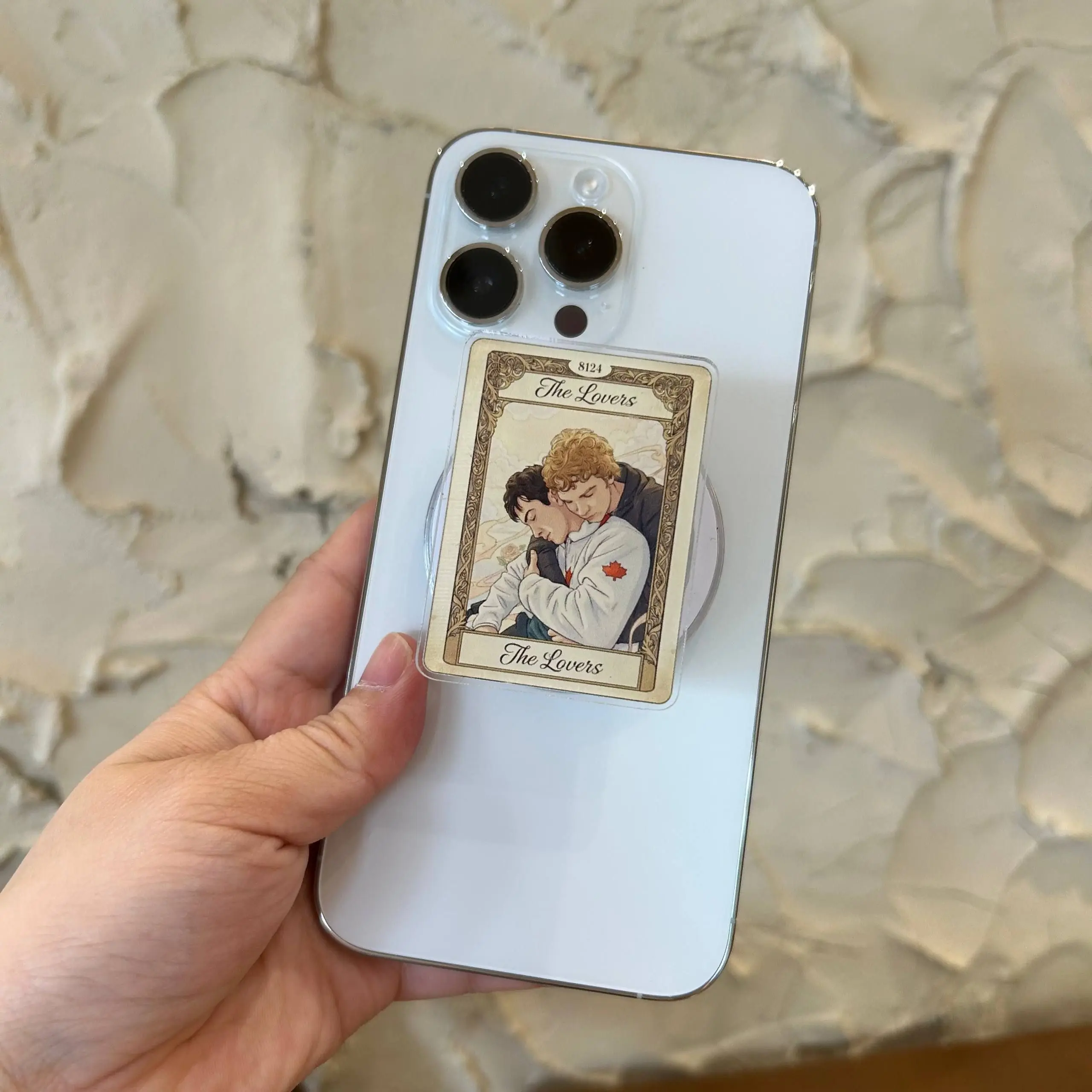 Enemies To Lovers Tarot Card MagSafe Phone Grip - Hockey Rivalry Magnetic Grip, Detachable Phone Holder & Kickstand, Romance Reader Gift