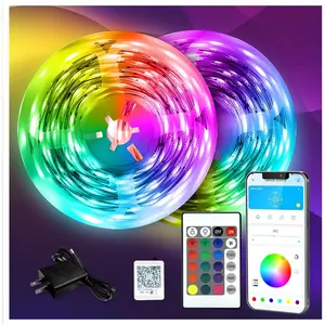 ELARIONITH 130ft RGB LED Strip Lights, 24V Power Supply with Remote, Led Light Bedroom Decor, Festive Party Indoor Desk Gift