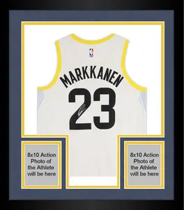 Framed Lauri Markkanen Utah Jazz Autographed Nike White Association Swingman Jersey - Fanatics Authentic Certified