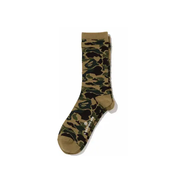 Bape Jacquard Socks 2026 ABC Green Camo - M, L