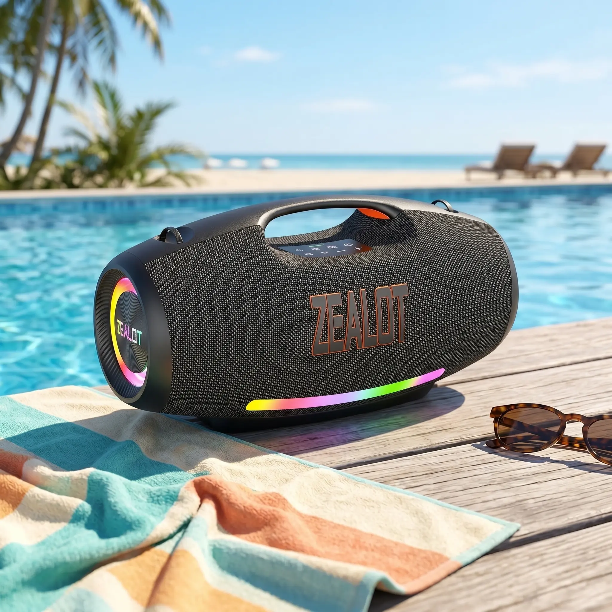 330W Maximum power [ZEALOTs] Loud Bluetooth Speaker- Huge Bass, 48000mAh Battery, TWS Pairing, Party Anywhere
