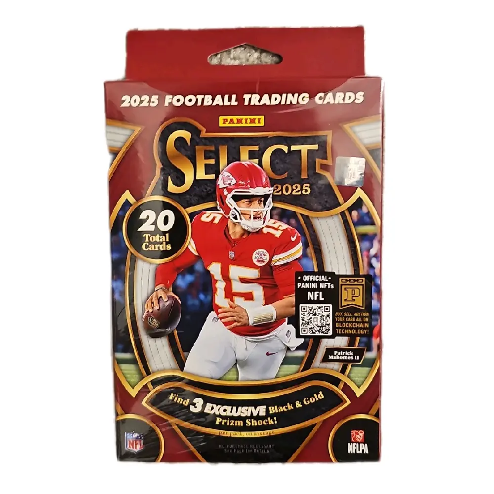 2025 Panini Select Football NFL Hanger Box Black & Gold Prizm Shock