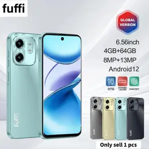 Fuffi-6.56-inch high-definition screen, unlocked global 4G, 4+64GB memory, eight core smartphone, 8+13MP pixels, 4300mAh ultra large capacity battery, GPS， Android 12, dual SIM dual standby phone