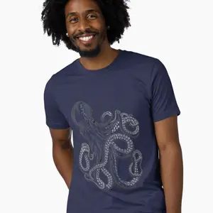Realistic Octopus - Two Tone Tri-blend T-Shirt Trending Tshirt