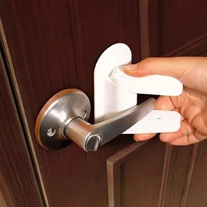 1pc Anti-door Protection Door Handle Lock Latch Lock, Safety Door Opening Protection Lock Handle Safety Lock Anti-Theft, Door Security Lock, Door Hardware