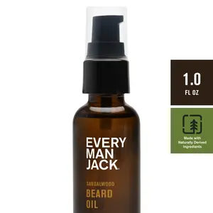Every Man Jack Men'S Beard Oil to Moisturize and Soften, Beard Care Conditioner, Sandalwood, 1 Fluid Ounce Every Man Jack