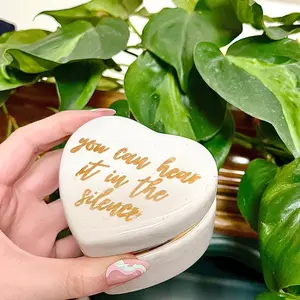 Ceramic Heart Box With Lid