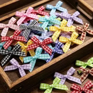 100pcs Mini Bow Hair Clips Making Accessories, Sweet Side Headwear for Women, DIY Decoration Gifts, Handmade Craft Supplies