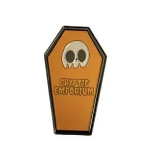 GITD Cryptic Emporium Pin Orange w/ Black Lining