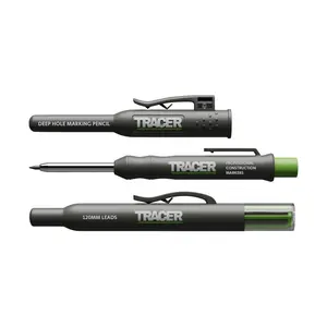 Deep Pencil Marker and Lead Marking Kit with Professional Construction Markers