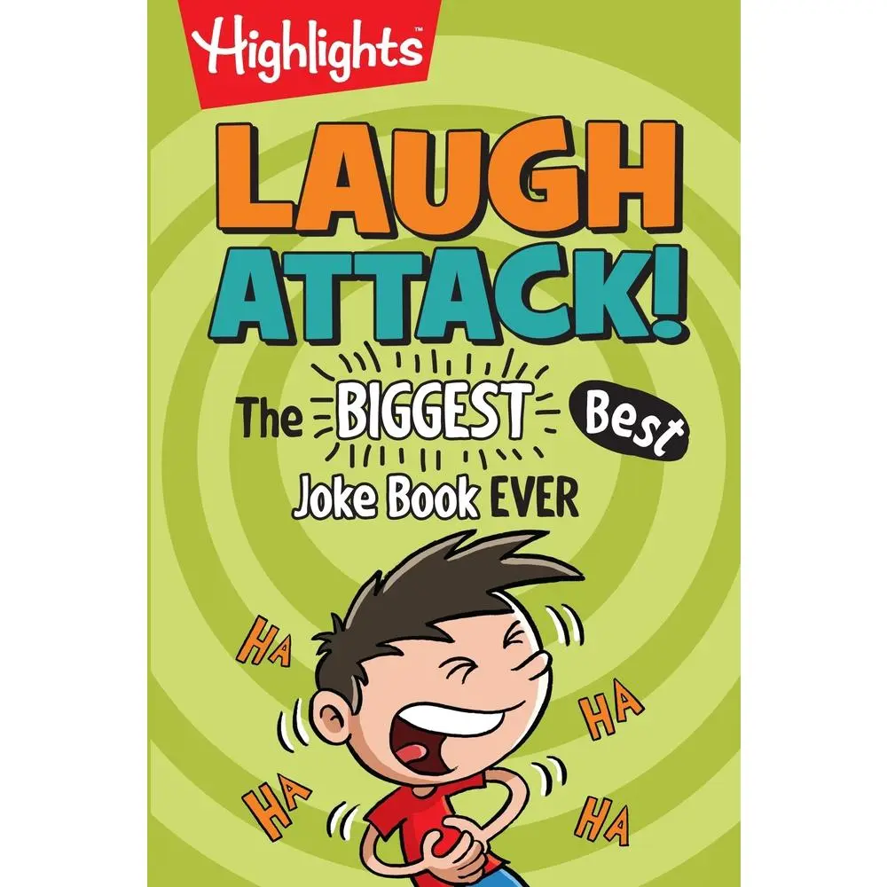 Used Kids Book - Laugh Attack!: 1,000+ Jokes for Kids with Knock-Knocks, Riddles, Tongue Twisters, Cartoons (Paperback, English), Kids Books