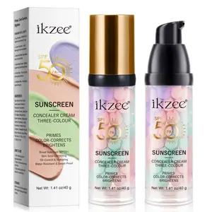 Ikzee 3-in-1 Color Correcting Primer SPF 50 – Green, Purple, and Natural Shades in One. Brightens, Controls Oil, and Hydrates for Long-Lasting Makeup. Targets Dullness and Redness. Perfect for Daily Commutes, Outdoor Activities, and Travel. One Stick Does