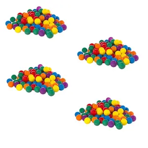 Intex (4 Pack) 100-Pack Large 3" Plastic Multi-Colored Fun Ballz for Ball Pits Bounce House - Red, Green, Blue, Yellow, Orange, Purple - Ideal for Play Centers, Inflatables, Bouncy Castles