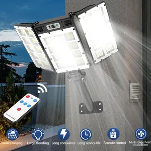 Outdoor Solar Flood Light with Motion Sensor, LED Security Light, Remote Control, IP65 Waterproof Design Outdoor Solar Flood Light with Motion Sensor, LED Security Light, Remote Control, IP65 Waterproof Design
