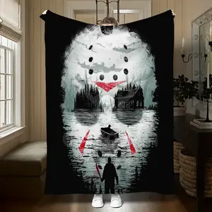 Friday the 13th (9) Printed plush blankets are suitable for all seasons, soft and comfortable for sofas, mattresses, offices, outdoor use, camping, travel, and home use. Perfect for Black Fri