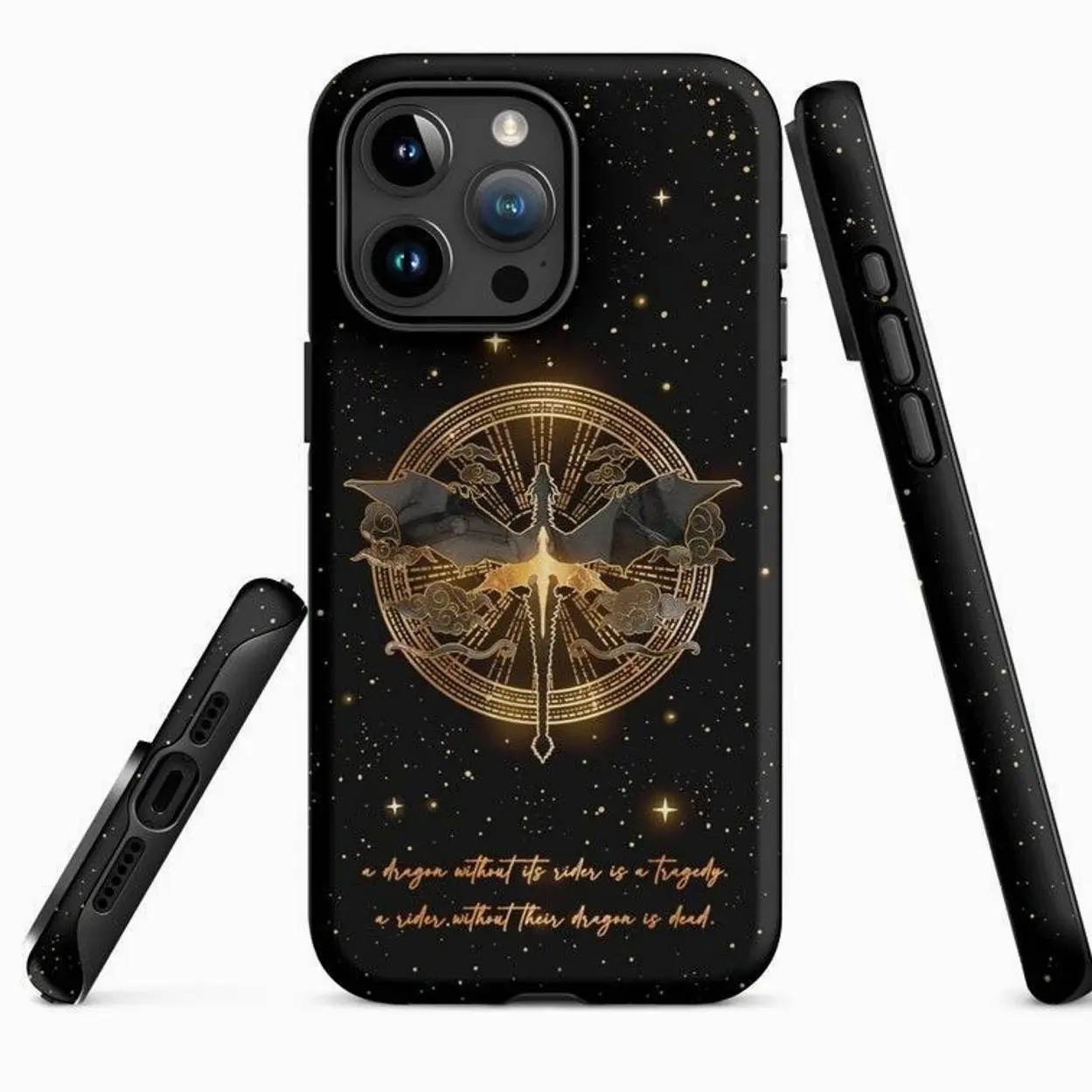 Fourth Wing Tough Case Tarin and Andarna Cover Compatible with iPhone X, 11, 12, 13, 14, 15, 16, 17 Plus Pro Promax & SS Galaxy S21-25 Series