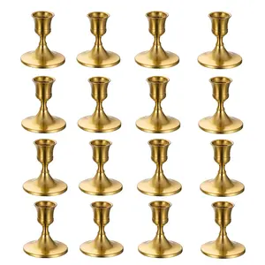 Elegant Rustic Metal Candle Holders, Set of 6/8/12/16, Vintage Candle Stand, Perfect for Weddings & Home Decor, European North American Style Design