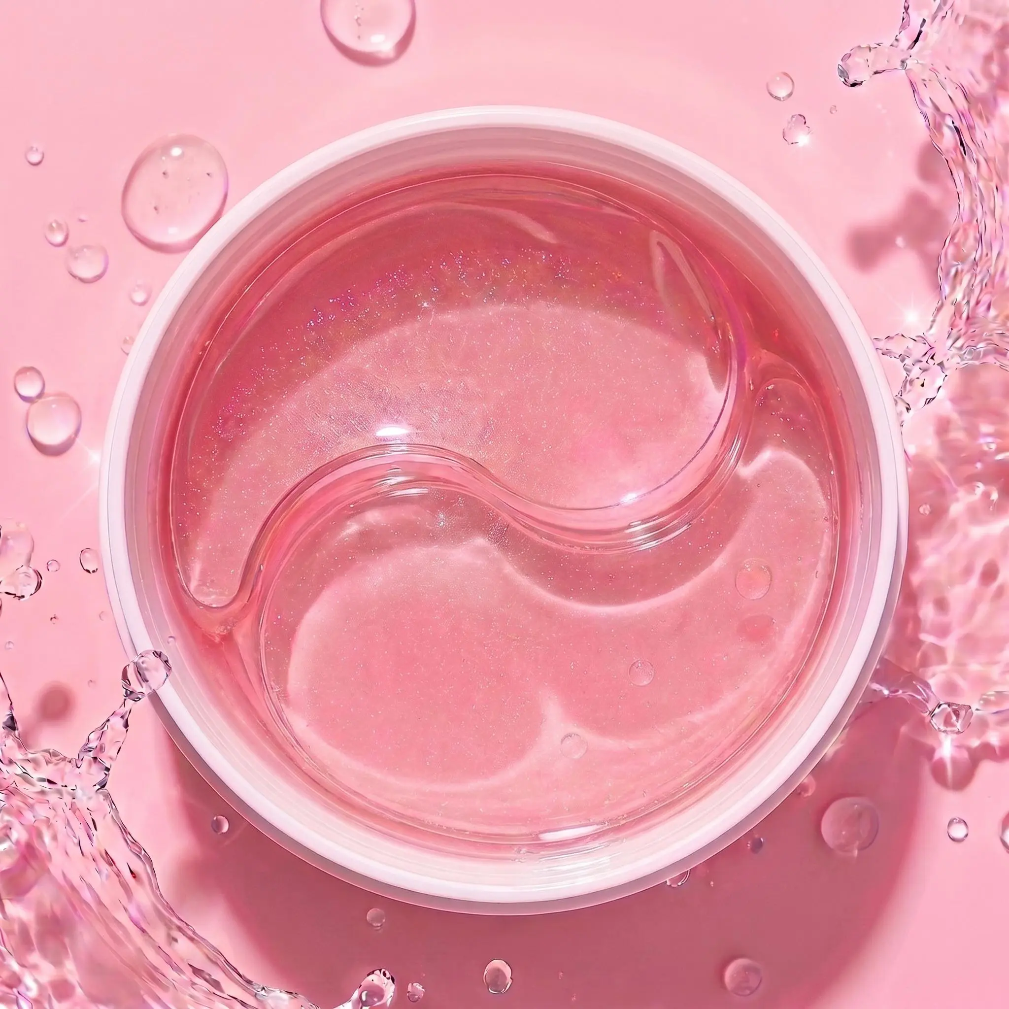 Pink PDRN Collagen Hydrogel Eye Patch - 60-Count Gentle Hydrating Under Eye Mask, Korean Daily Skincare for Dark Circles, Puffiness, Relaxing Radiance Boost, Ideal Gift