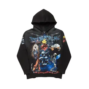 Innis Black Distressed Graphic Hoodie