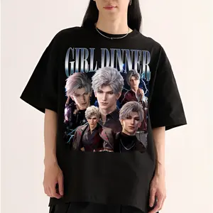 Love And Deepspace Sylus Girl Dinner Retro T-Shirt Sweatshirt Hoodie Fabric Womenswear