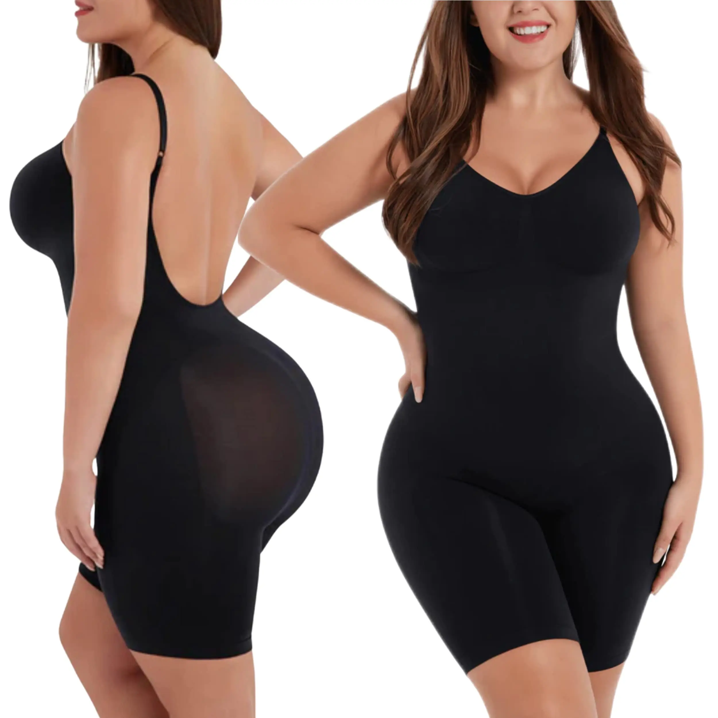 Women's Shapewear Bodysuit, Seamless Body Sculpting Shaper with Tummy Control and Low Back Waist Trainer, Shapewear Body Sculpting, Compression