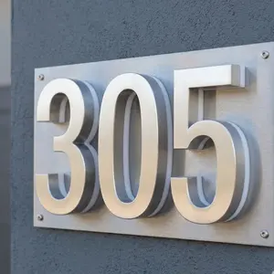 7 inch backlit house numbers - 5000k ABS Polymer - Waterproof