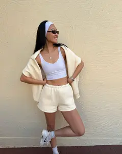 butter yellow lounge shorts
