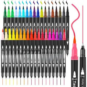 36 Colors  Tip Art Markers Pens for Adult Coloring Books, Artist Fine & Brush Tip Coloring Marker Drawing Pens for Journaling Note Taking Lettering Calligraphy Craft Art Supplies Set