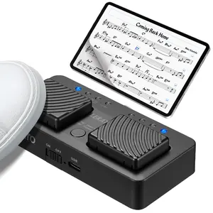 LEKATO Bluetooth Page Turner Pedal for iPad Wireless Page Turner Pedal Rechargeable Page Turner Portable Silent Music Page Turner Pedal Mini Wireless Foot Pedal Page Turner for Tablets iPads Phones