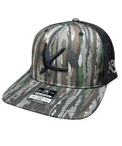 Realtree Original 112 Turkey Tracks Hat - Camouflage Pattern, Adjustable Fit, Drawstring Closure, Logo Brand Design Mesh Back Snapback Trucker Snapback