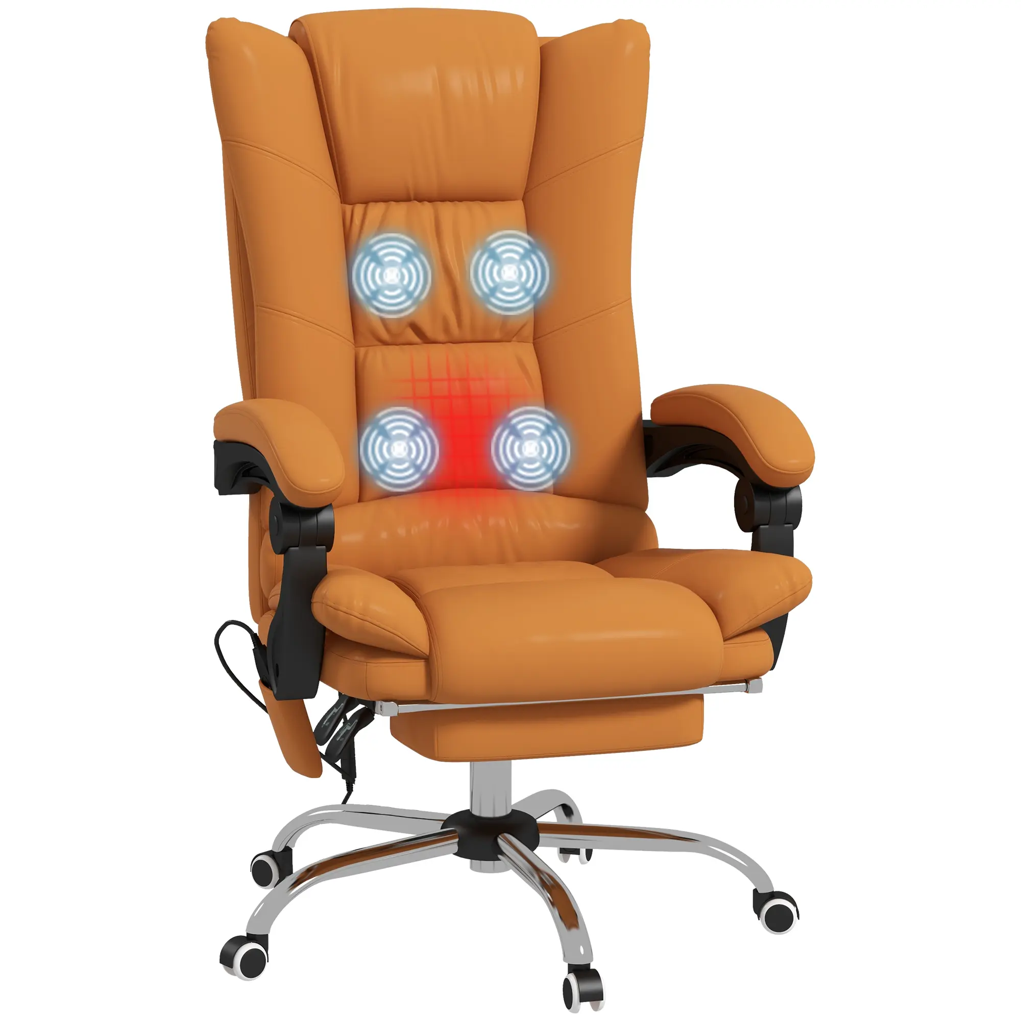 Vinsetto PU Leather Executive Massage Office Chair with 4 Vibration, Computer Desk Chair, Heated Reclining Chair with Adjustable Height, Swivel Wheels, Gray - TikTok Shop Vinsetto PU Leather Executive Massage Office Chair with 4 Vibration, Computer Desk Chair, Heated Reclining Chair with Adjustable Height, Swivel Wheels, Gray - TikTok Shop