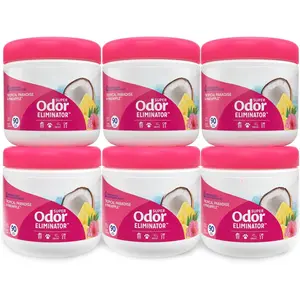 14 oz. Super Odor , For Medium-Size Spaces, Tropical Paradise & Pineapple Scent, Case of 6,  Freshener,  Essential Oils, Lasts Up to 90 Days Each