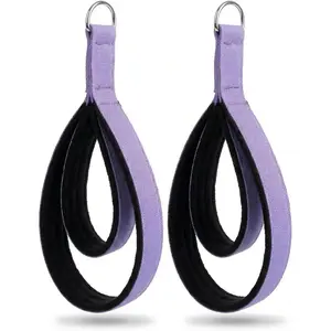 2 count Pilates Straps for Reformer, Comfortable  Thickness, Fitness Pilates Double Loop Exercise Straps for  Gym Workout (Black)