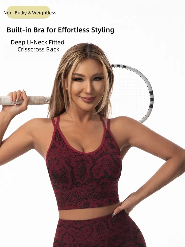 Product Introduction of VVL Women's Crisscross Back Sports Bra&High Waist Booty Lift Shorts Sportswear Set,Breathable Comfortable Body-Con Outfits for Yoga Gym Workout Running,Ladies Sportswear for All Seasons 14