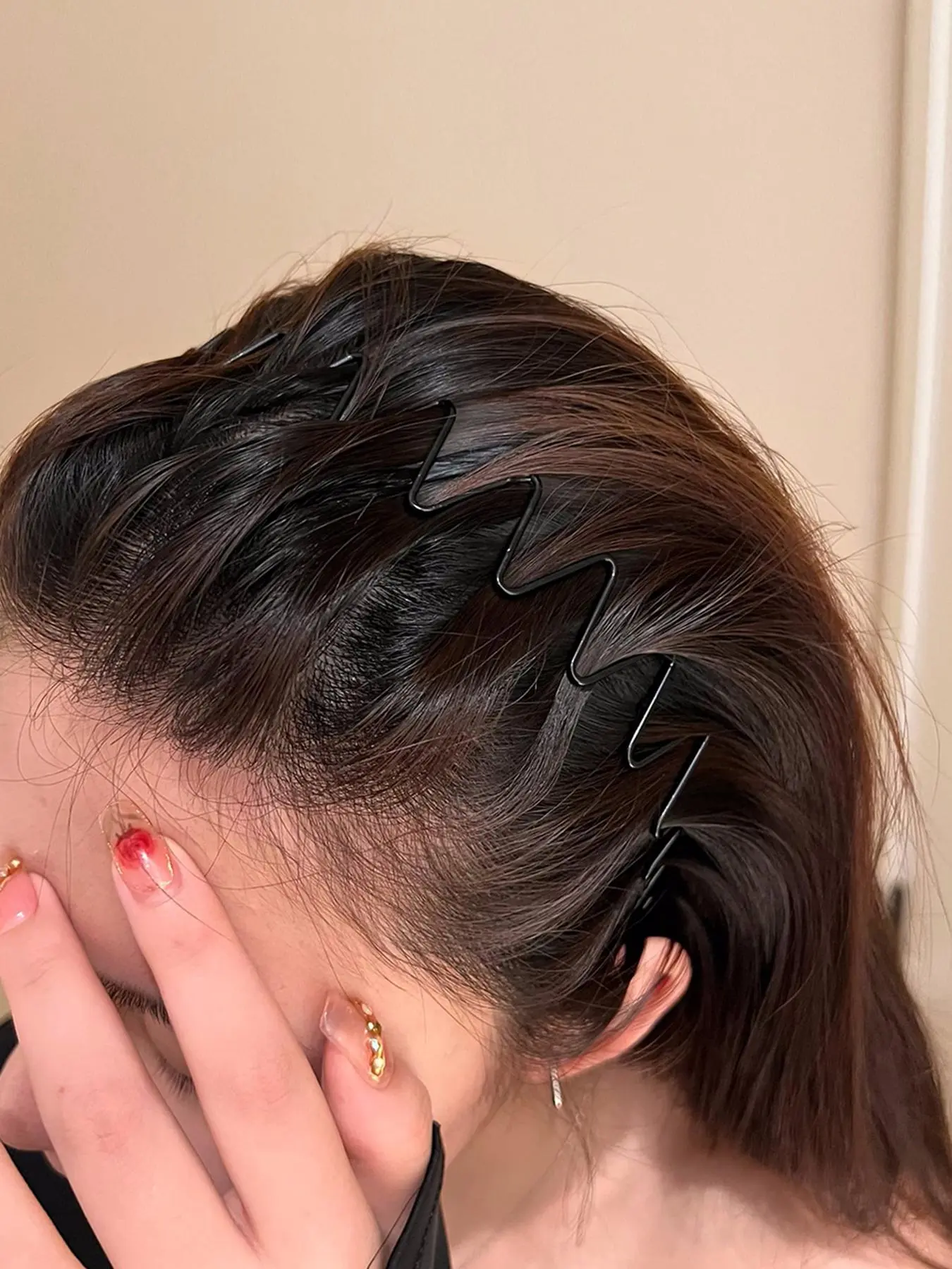 Solid Color Wave Shaped Hair Hoop, Hairband, Casual Invisible Hair Band for Women and Men, Body Wave Metal Headband, Minimalist  Braided Hairwear for Daily Used, Headbands Women