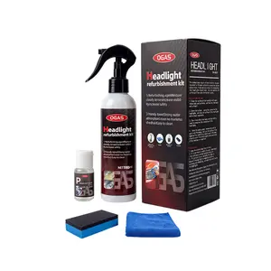 Automotive Headlamp Restoration Fluid,Oxidized and yellowed automotive headlamps, Blurring enhanced crystalline coating refurbisher