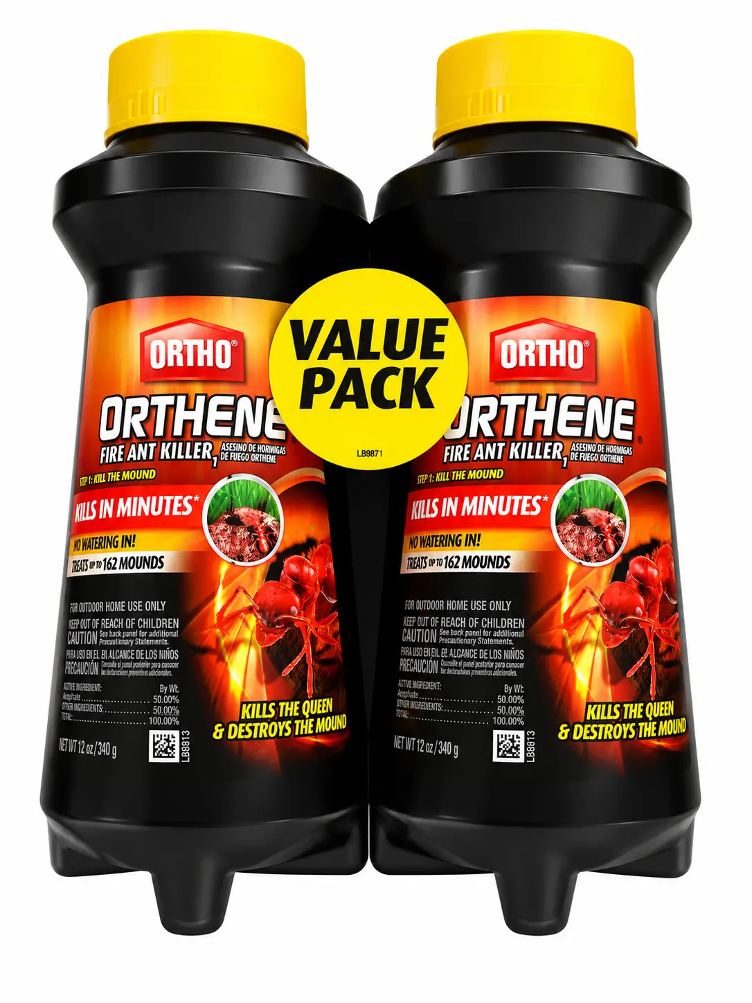 Orthene Fire Ant Killer1 12 oz. Outdoor Fire Ant Mound Killer, Kills the Queen and Destroys Mounds (2-Pack)