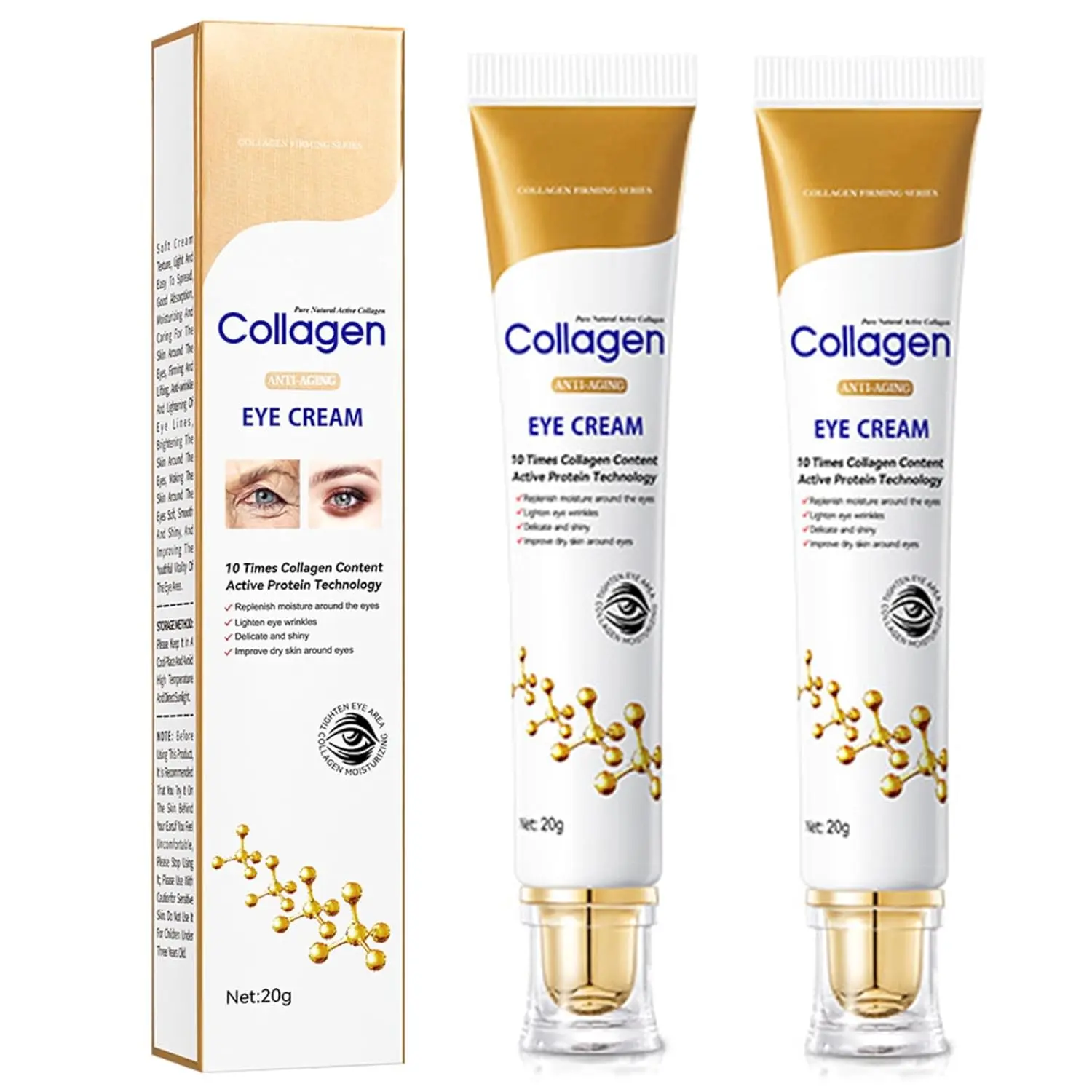 Collagen Revitalizing Eye Cream, Gentle Moisturizer - Hydrate, Firm, Brighten for Smooth, Refreshed Under-Eyes (Regular Edition), None