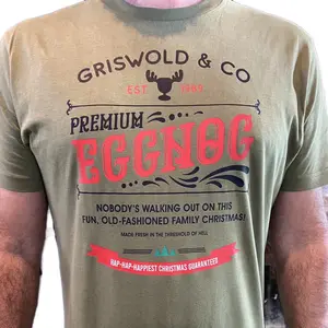Griswold Eggnog Holiday Shirt Cotton Crew Neck